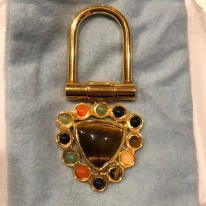 JUDITH LEIBER | Gold Tulip Keychain